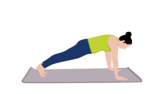 learn gentle flow yoga plank pose